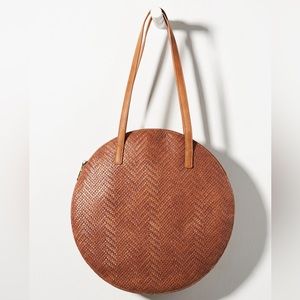 Anthropologie Woven Circle Tote Bag